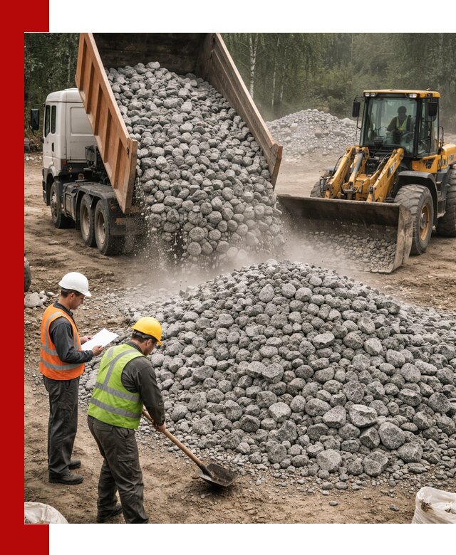 Гранитный щебень фракция 70-150 доставка в Серове