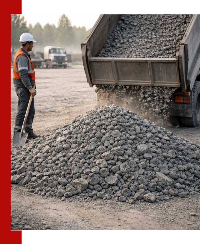 Гранитный щебень фракции 100–201 для строительства в Серове