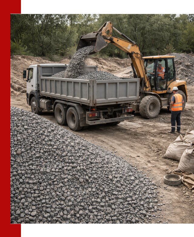 Доставка гравийного щебня в Серове оптом и в розницу