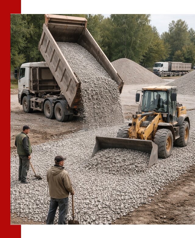 Купить гравийный щебень фракция 20-40 в Серове с доставкой