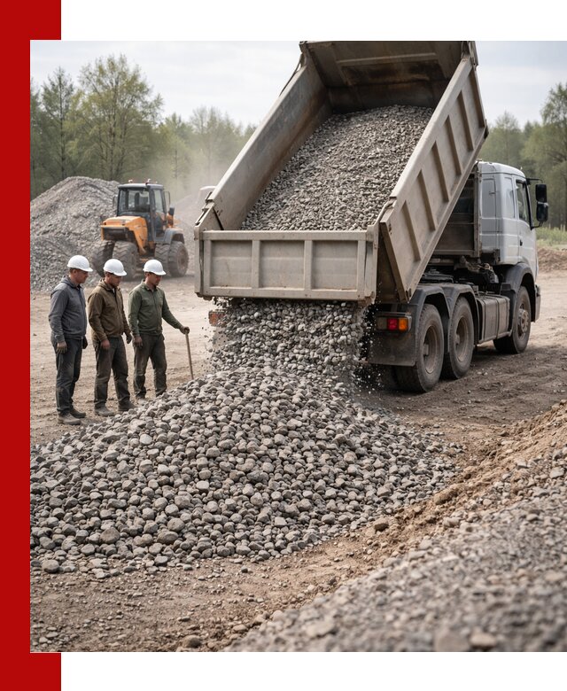 Доставка гравийного щебня фракции 70-120 в Серове