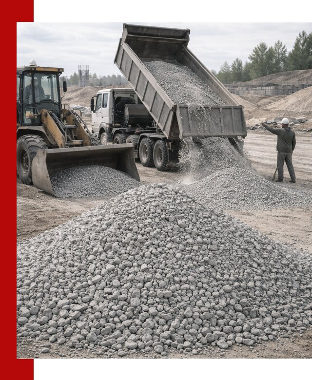 Доставка известнякового щебня фр. 5–20 в Серове