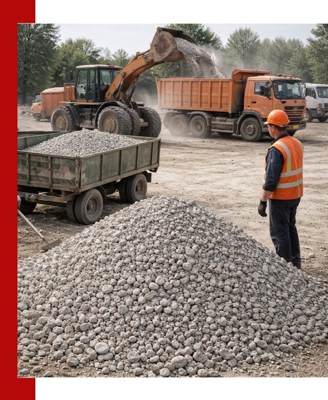 Доставка известнякового щебня фракция 20–40 в Серове