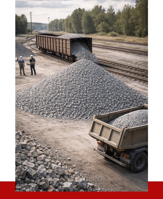 Железнодорожный щебень 20-60 в Серове от 1734 р. | ПРОНЕРУДСрв
