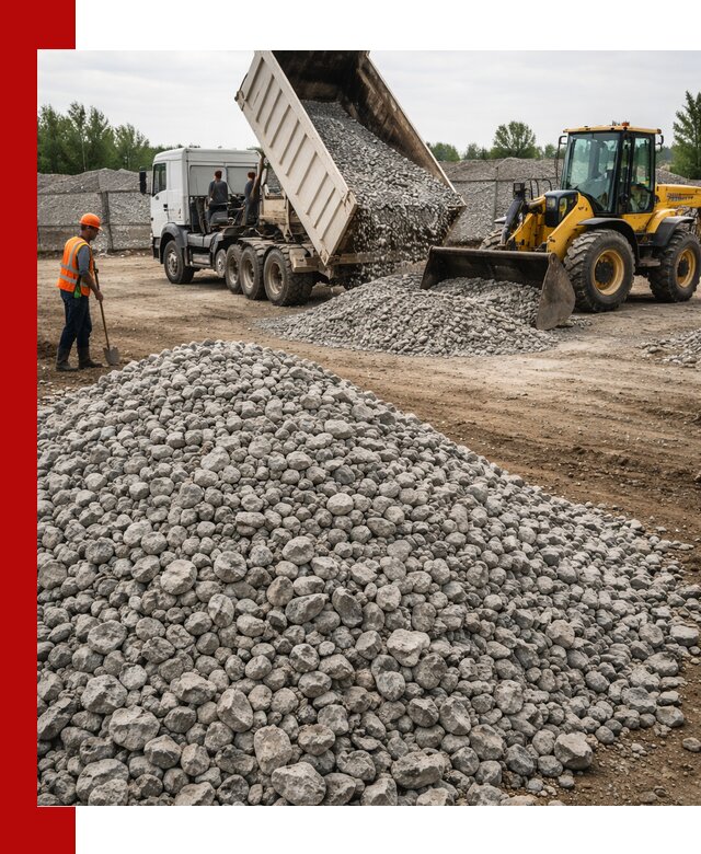 Доставка бетонного щебня фракции 40-70 в Серове