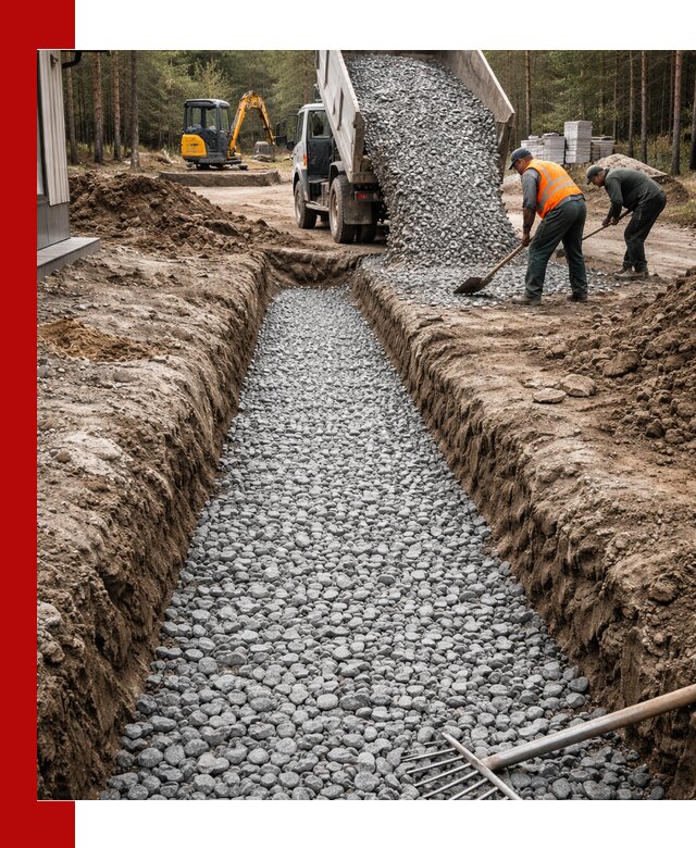 Щебень для дренажа с доставкой в Серове высокого качества