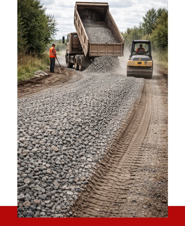 Щебень для отсыпки дороги в Серове от 2755 р. ПРОНЕРУДСрв