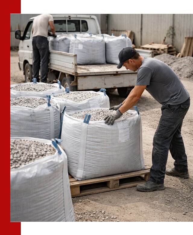 Доставка щебня в мешках по выгодным ценам в Серове