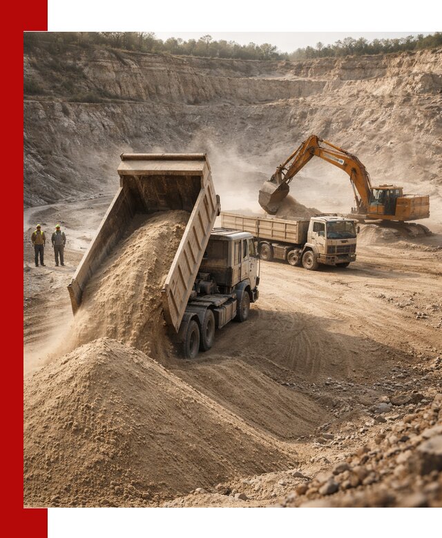 Карьерный песок навалом с доставкой в Серове