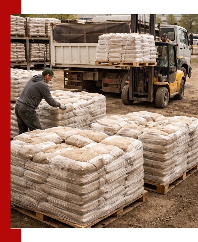 Карьерный песок в мешках с доставкой в Серове