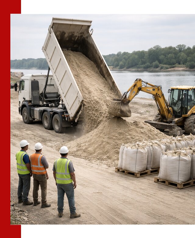 Доставка речного песка в Серове самосвалами и погрузкой