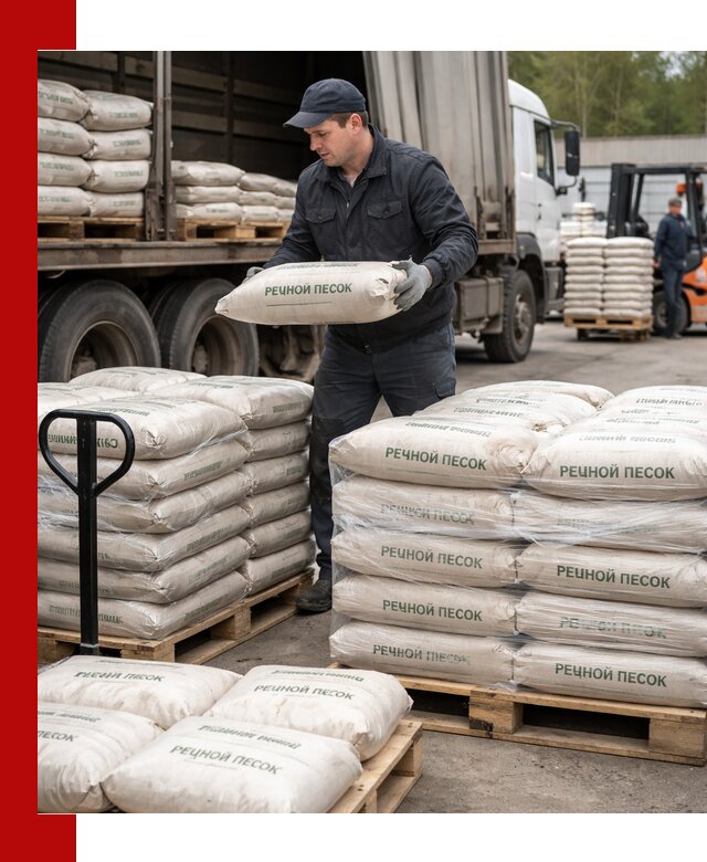 Речной песок в мешках с доставкой в Серове