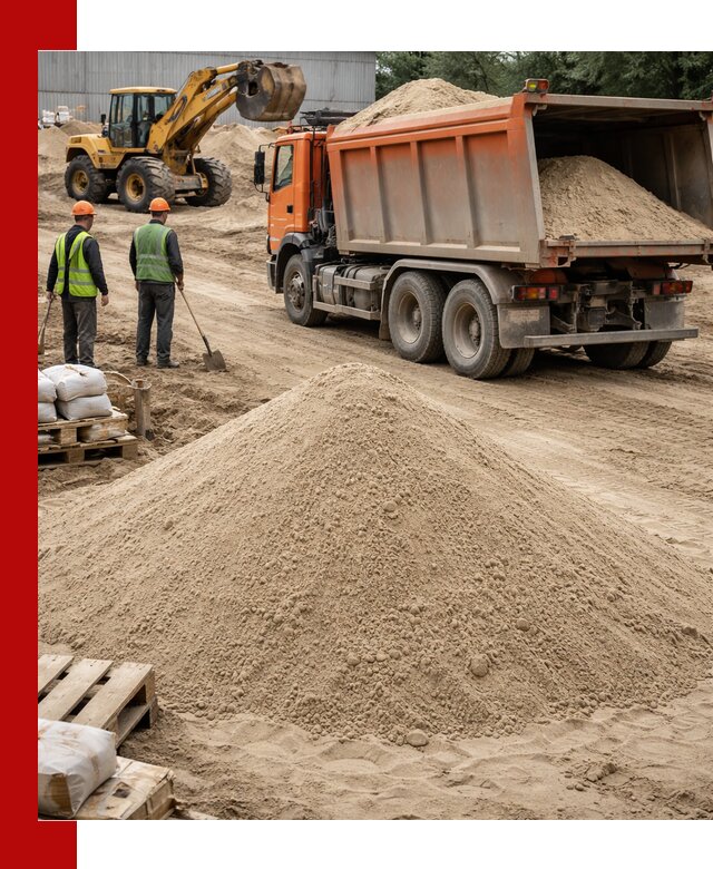 Доставка и продажа мытого речного песка в Серове