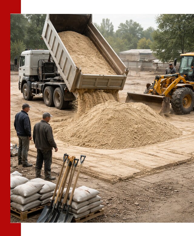 Доставка мытого песка в Серове с самосвалами по выгодной цене