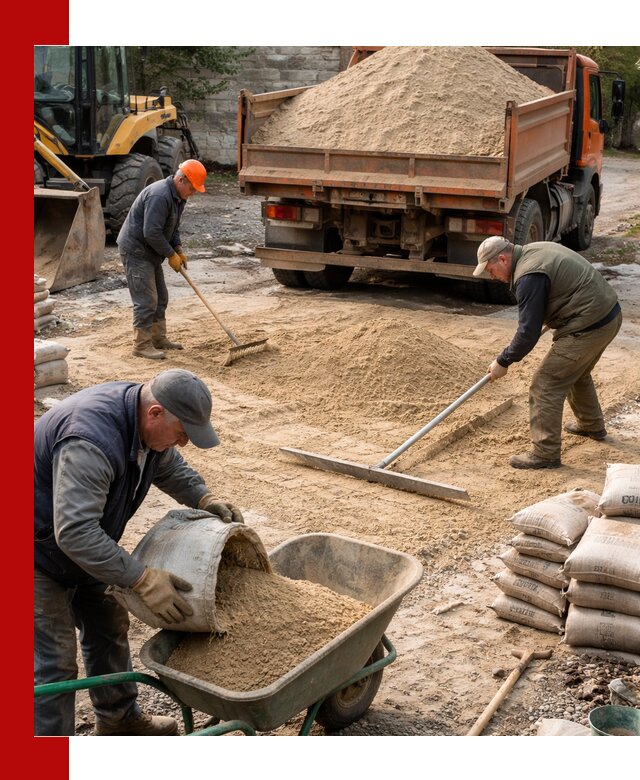 Поставка песка для стяжки в Серове с быстрой доставкой