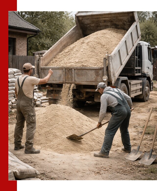 Песок для штукатурки с доставкой в Серове качественный и чистый
