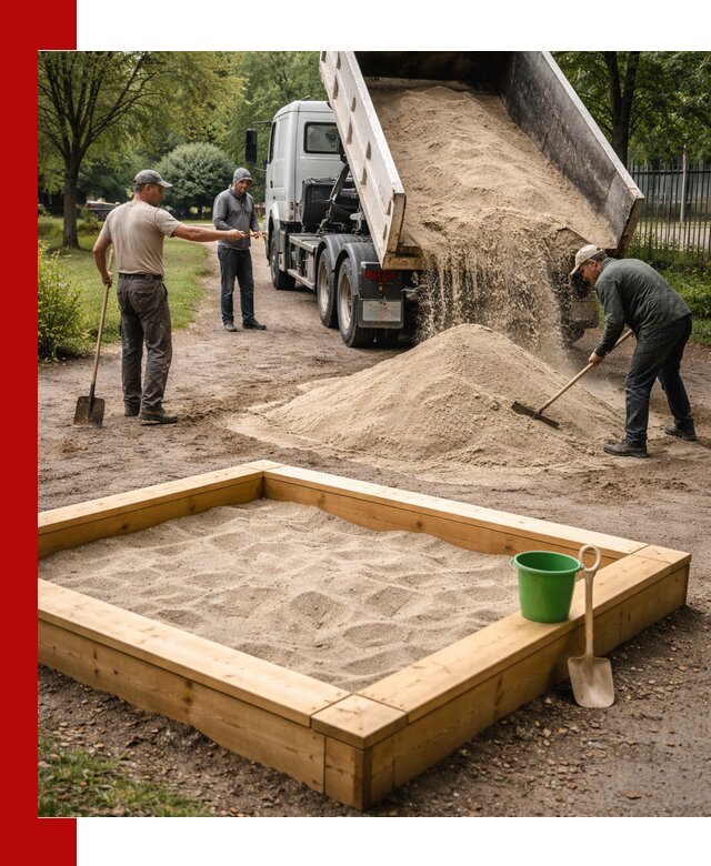 Песок для песочницы с доставкой в Серове недорого и чистый