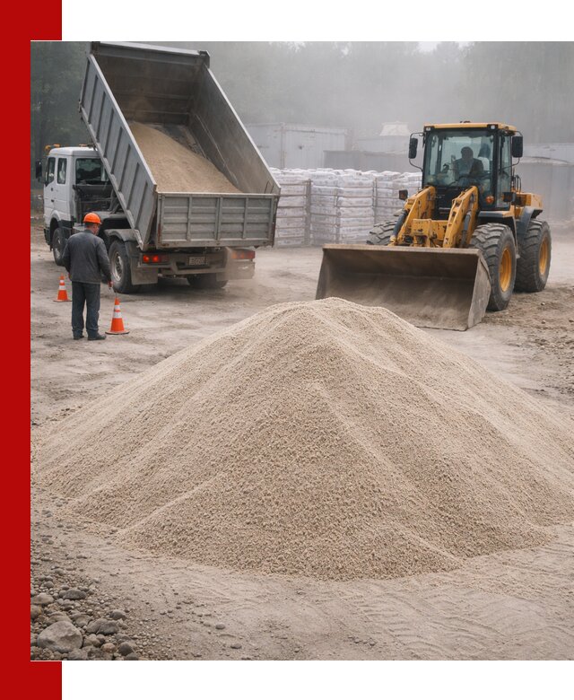 Кварцевый песок фракция 0–8 для стройработ в Серове