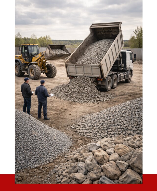 Гравий и камень с доставкой в Серове от 4285 р. - ПРОНЕРУДСрв