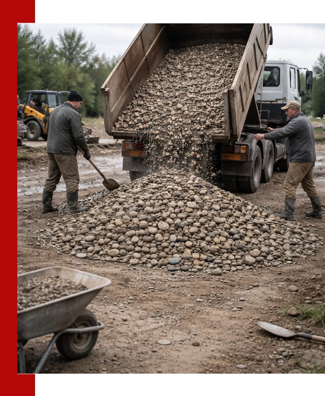 Доставка гальки речной оптом и в розницу в Серове