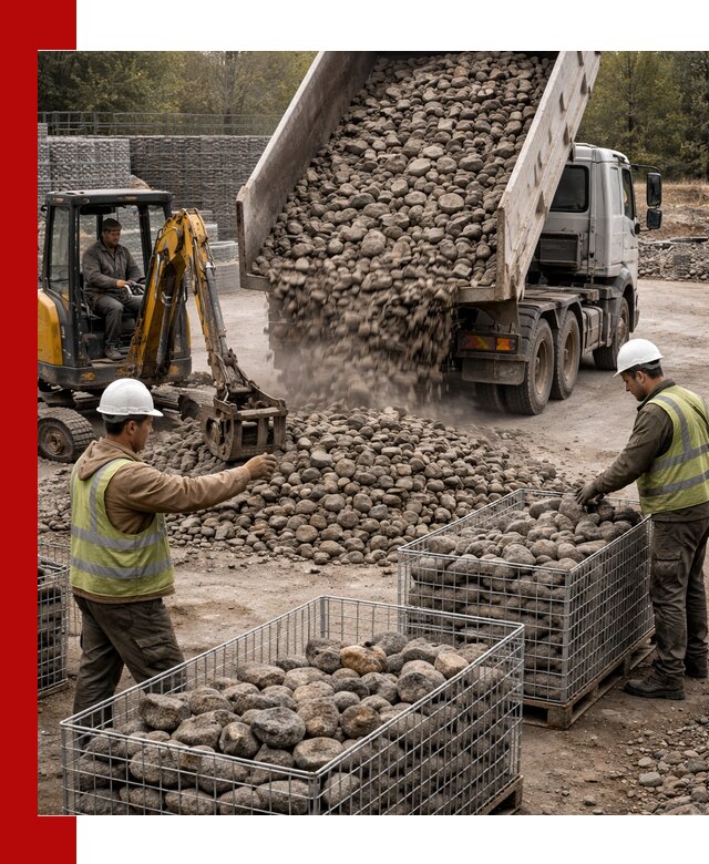 Камень для габионов фракция 100–201 в Серове