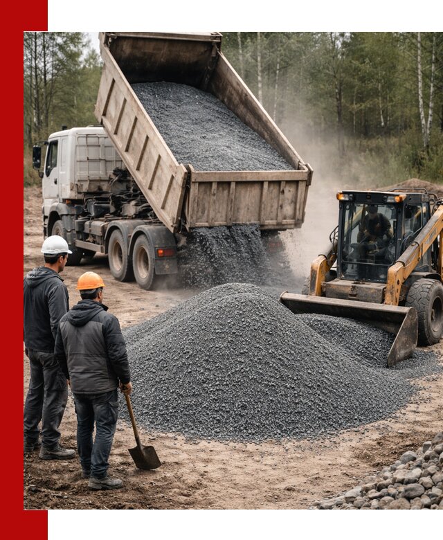 Гранитный отсев 0-5 с доставкой и разгрузкой в Серове