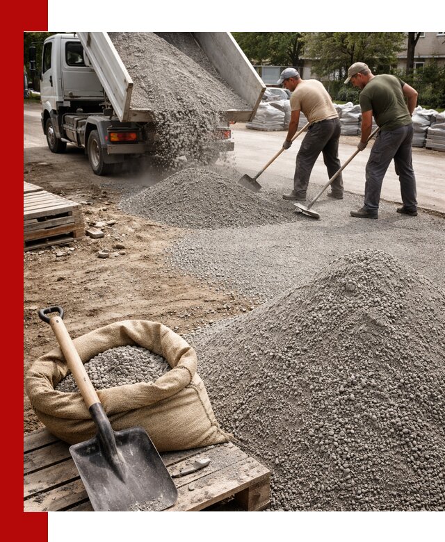 Отсев для тротуарной плитки в Серове — доставка и укладка