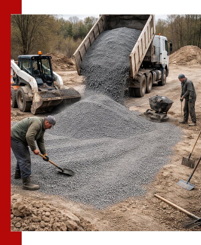 Отсев для подсыпки в Серове — доставка и подсыпка на участок