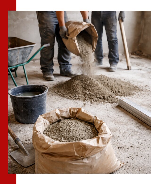 Доставка сухой смеси для стяжки в Серове