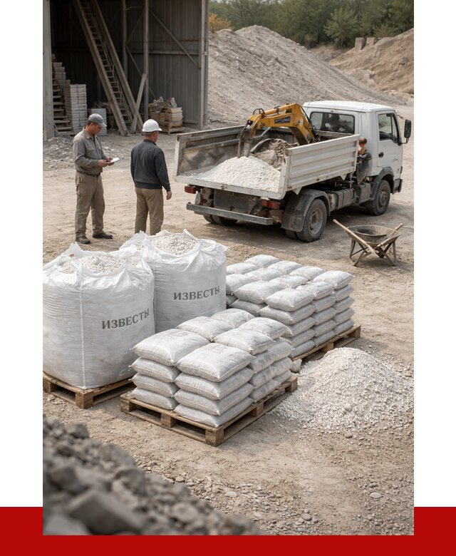 Известь строительная в Серове с доставкой от 4285 р. | ПРОНЕРУДСрв