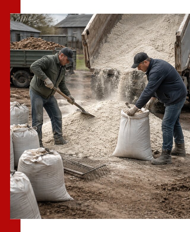 Доставка извести пушонки в Серове оптом и мелким оптом