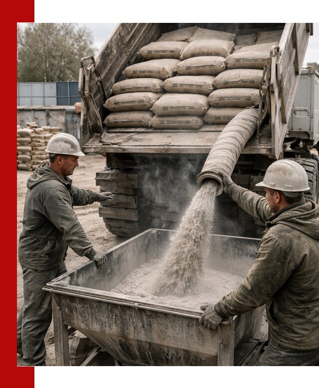 Доставка цемента М400 в Серове оптом и в розницу