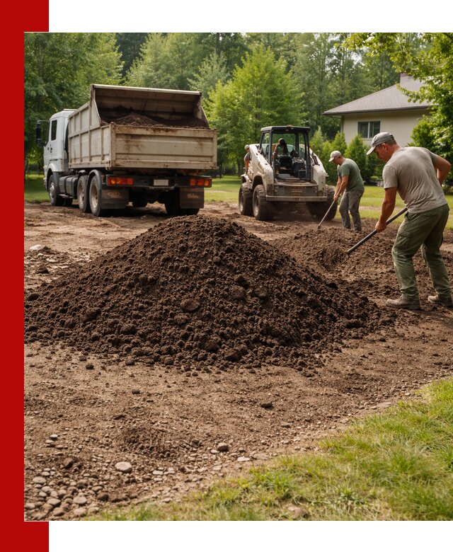 Доставка и укладка грунта для газона в Серове
