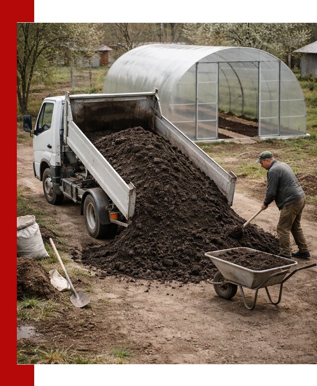 Чернозем для теплицы с доставкой в Серове