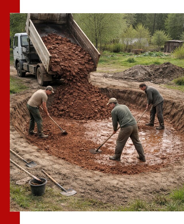 Купить качественную глину для пруда в Серове
