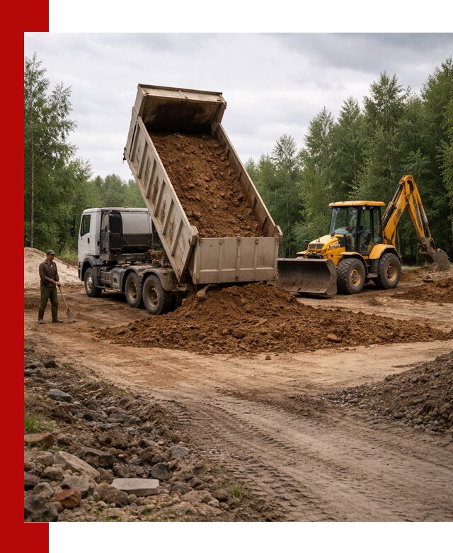Доставка суглинка самосвалами в Серове подсыпка и планировка