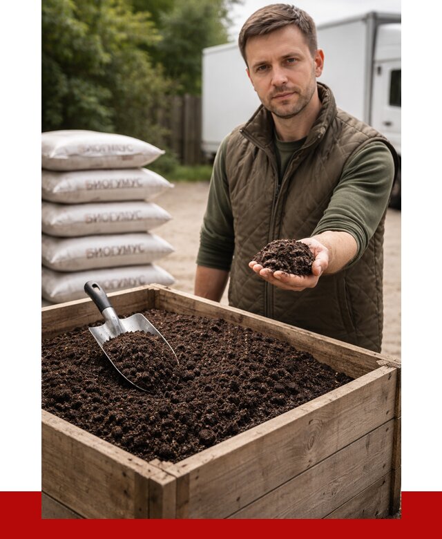 Купить биогумус в Серове с доставкой от 8672 р. за куб | ПРОНЕРУДСрв