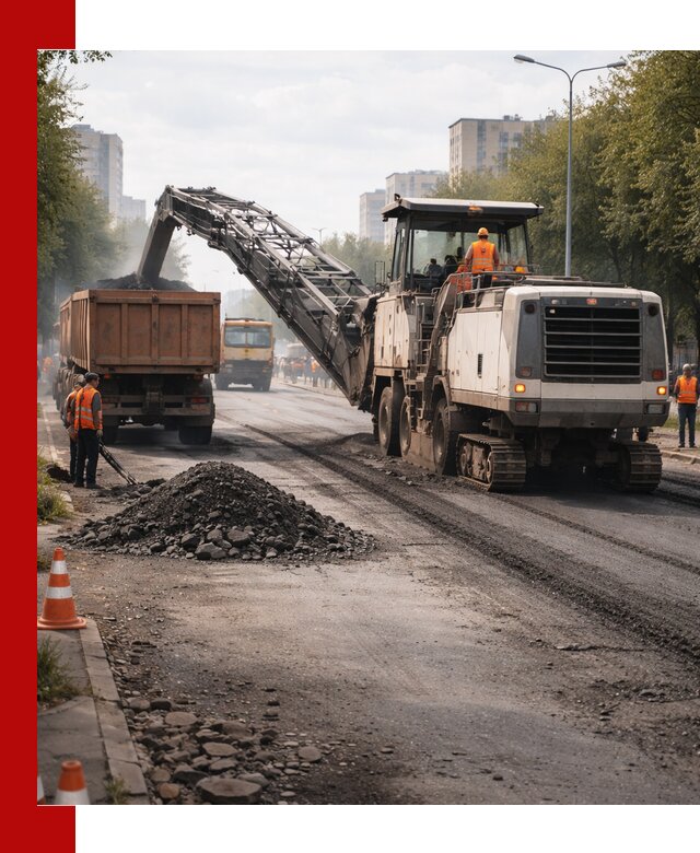 Фрезерованный асфальт в Серове — удаление и вывоз старого покрытия