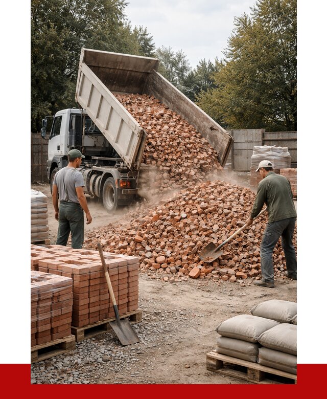 Бой кирпича в Серове с доставкой от 4285 руб/куб | ПРОНЕРУДСрв