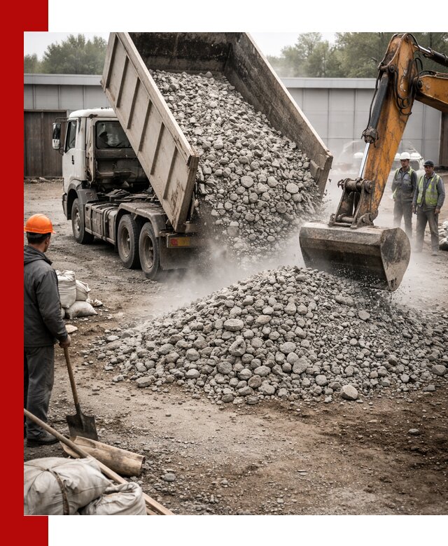 Доставка дробленого бетона в Серове оптом и в розницу