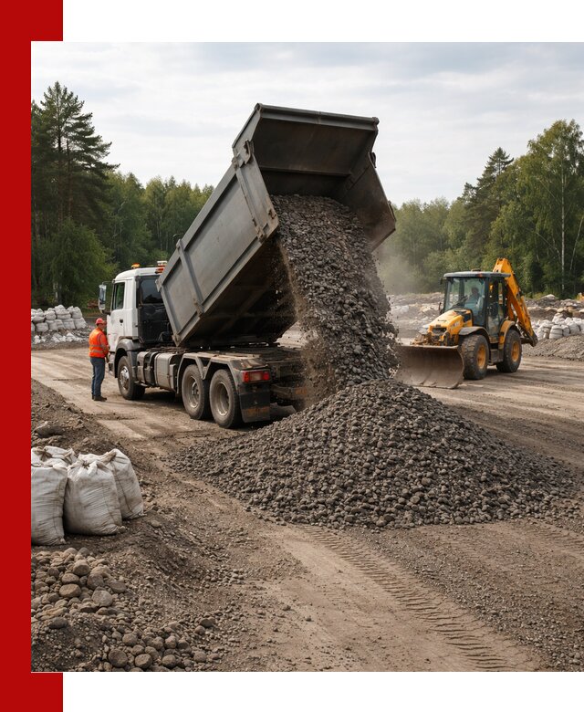 Доставка дробленого асфальта в Серове для дорожных работ