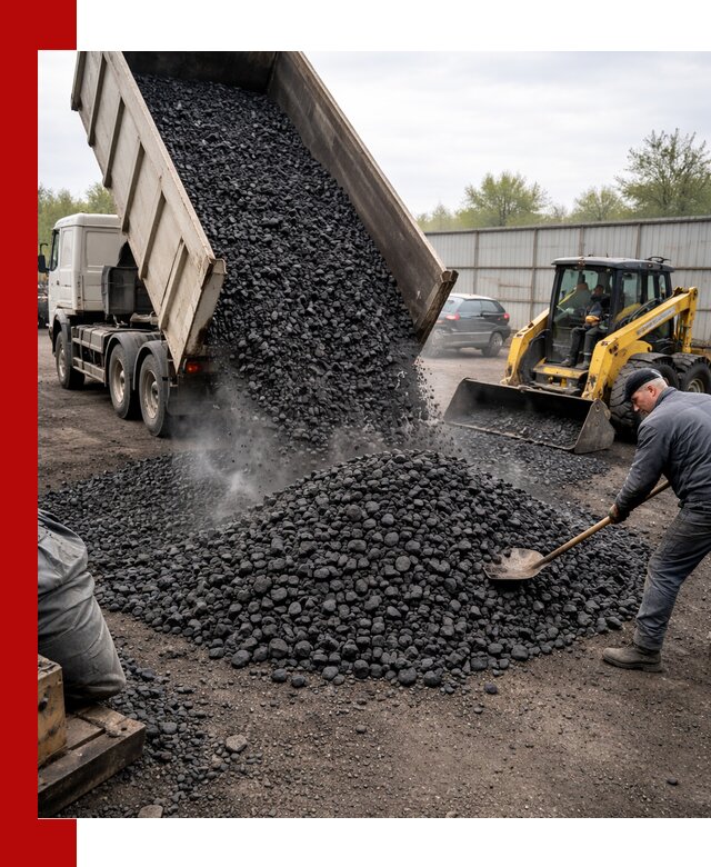 Доставка угля орех в Серове оптом и в розницу