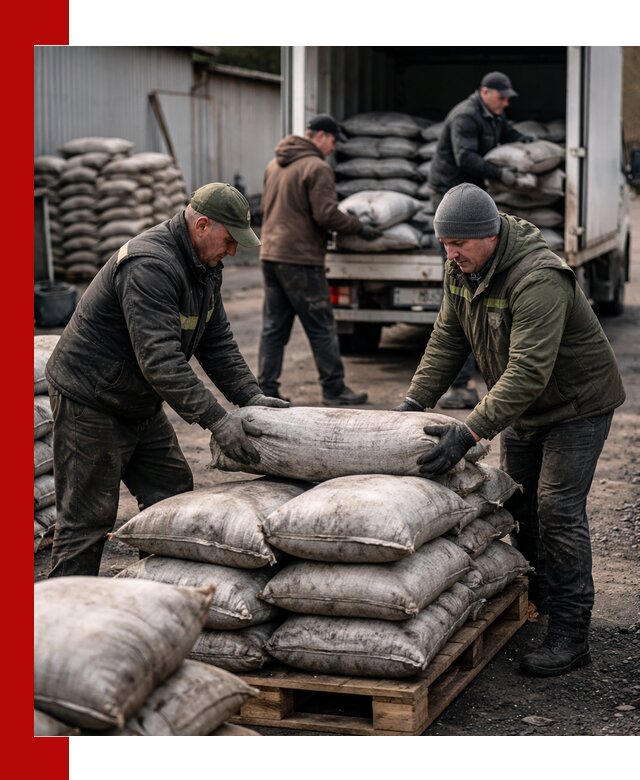 Доставка угля в мешках по выгодным ценам в Серове