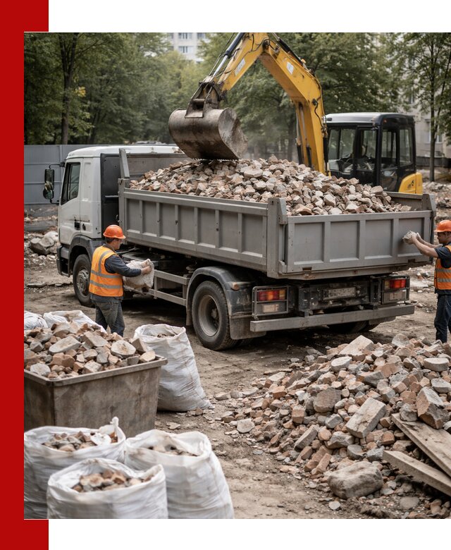 Вывоз строительного мусора в Серове с самосвалами и контейнерами