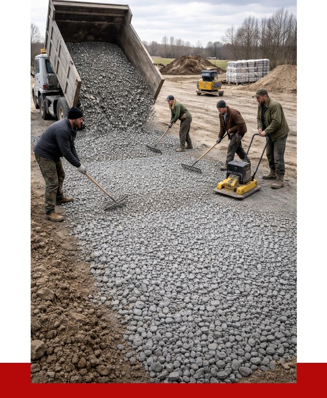 Устройство щебеночной подушки в Серове от 4591 р. ПРОНЕРУДСрв